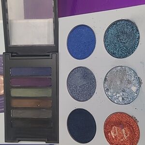 two blue themed eyeshadow palettes